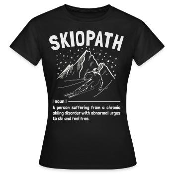 Skiopath Définition Fun Après-ski Skieur - T-shirt Femme - noir - Devant - AI Model Female 172 dark (172cm)