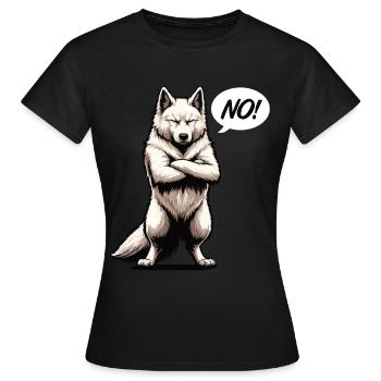Pas de berger allemand blanc Berger allemand Bergers allemands - T-shirt Femme - noir - Devant - AI Model Female 172 dark (172cm)