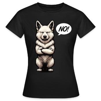 Pas de berger allemand blanc Berger allemand Bergers allemands - T-shirt Femme - noir - Devant - AI Model Female 172 dark (172cm)