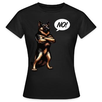 Pas de berger allemand Chiens de berger berger allemand - T-shirt Femme - noir - Devant - AI Model Female 172 dark (172cm)