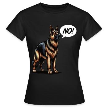 Pas de berger allemand Chiens de berger berger allemand - T-shirt Femme - noir - Devant - AI Model Female 172 dark (172cm)