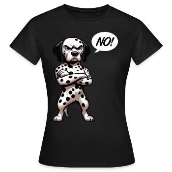 No Dalmatians Dalmatian owners Dalmatian owners - Women's T-Shirt - black - Front - AI Model Female 172 dark (172cm)