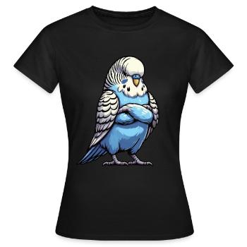 Perruches Perruches Propriétaires de perruches Perruches - T-shirt Femme - noir - Devant - AI Model Female 172 dark (172cm)