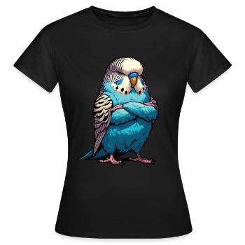 Perruches Perruches Propriétaires de perruches Perruches - T-shirt Femme - noir - Devant - AI Model Female 172 dark (172cm)