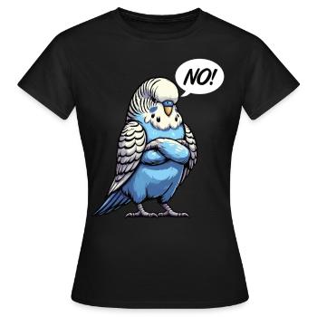 Pas de perruche oiseau perruche perruches perruches - T-shirt Femme - noir - Devant - AI Model Female 172 dark (172cm)
