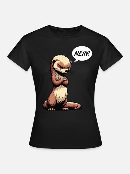 Nein Frettchen Frettchenhalter Frettchenbesitzer - Frauen T-Shirt - Schwarz