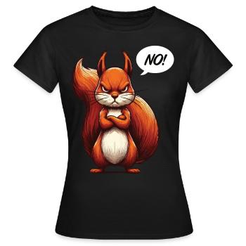 Pas d’écureuil Écureuil Amoureux de l’écureuil - T-shirt Femme - noir - Devant - AI Model Female 172 dark (172cm)