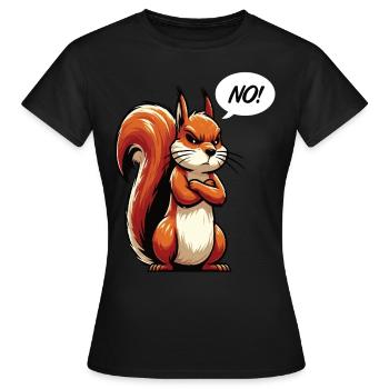 Pas d’écureuil Écureuil Amoureux de l’écureuil - T-shirt Femme - noir - Devant - AI Model Female 172 dark (172cm)