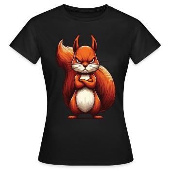 Écureuil Écureuil Écureuil Amoureux des rongeurs - T-shirt Femme - noir - Devant - AI Model Female 172 dark (172cm)