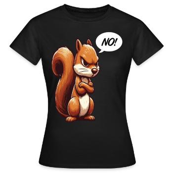 Pas d’écureuil Écureuil Amoureux de l’écureuil - T-shirt Femme - noir - Devant - AI Model Female 172 dark (172cm)