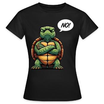 No Turtle Sea Turtle Turtles - Women's T-Shirt - black - Front - AI Model Female 172 dark (172cm)