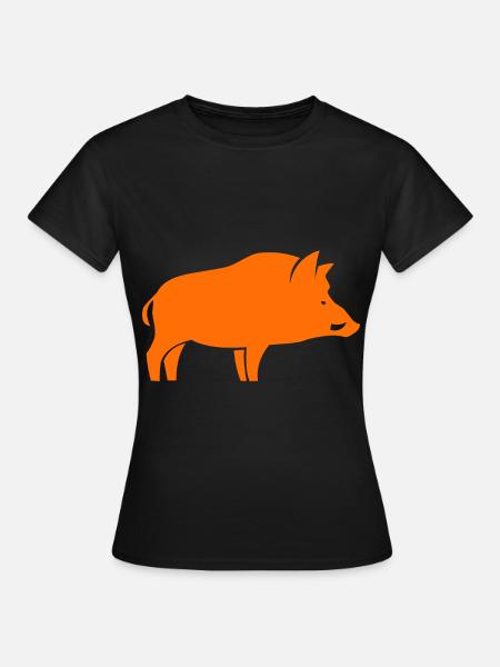 Wildschweinjäger - Frauen T-Shirt - Schwarz