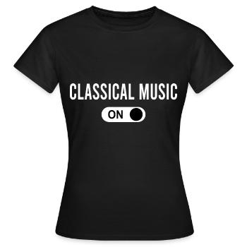 Classical Music [on] - classical music musician - Women's T-Shirt - black - Front - AI Model Female 172 dark (172cm)