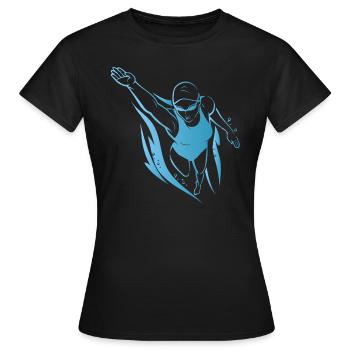 Maillot de bain cadeau de plongée sport piscine - T-shirt Femme - noir - Devant - AI Model Female 172 dark (172cm)