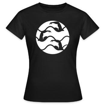 Maillot de bain cadeau de piscine passe-temps de baignade - T-shirt Femme - noir - Devant - AI Model Female 172 dark (172cm)