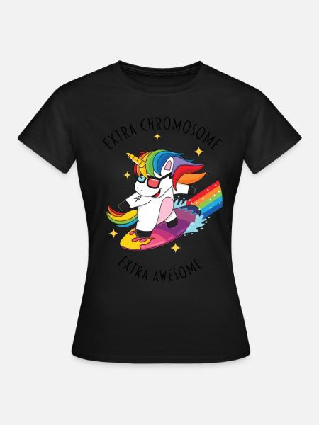 extra chromosome extra awesome - Frauen T-Shirt - Schwarz