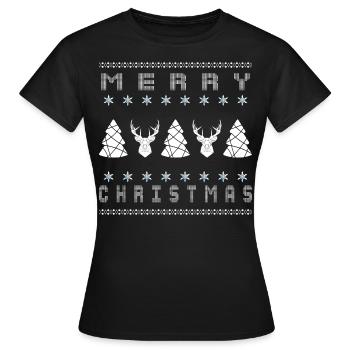 Noël laid - T-shirt Femme - noir - Devant - AI Model Female 172 dark (172cm)