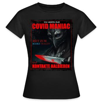 Portez un masque et réduisez de moitié les lentilles de contact qu’ils ont dites - T-shirt Femme - noir - Devant - AI Model Female 172 dark (172cm)