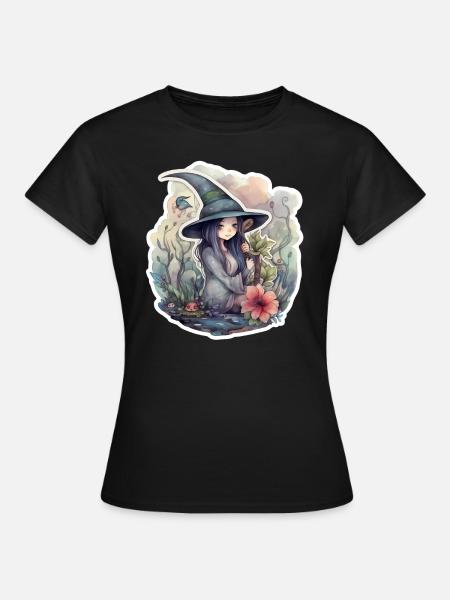 Sorcière douce dans l’eau - T-shirt Femme - noir