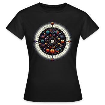 Zodiaque mystique Sphère céleste - T-shirt Femme - noir - Devant - AI Model Female 172 dark (172cm)