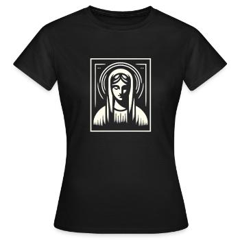 Moderne Madonna - Frauen T-Shirt - Schwarz - Vorne - AI Model Female 172 dark (172cm)