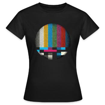 Ambiance d’écran rétro - T-shirt Femme - noir - Devant - AI Model Female 172 dark (172cm)