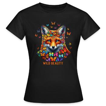 Fuchs & Flatter-Charme - Frauen T-Shirt - Schwarz - Vorne - AI Model Female 172 dark (172cm)
