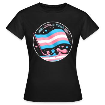 Hommage aux droits des trans - T-shirt Femme - noir - Devant - AI Model Female 172 dark (172cm)