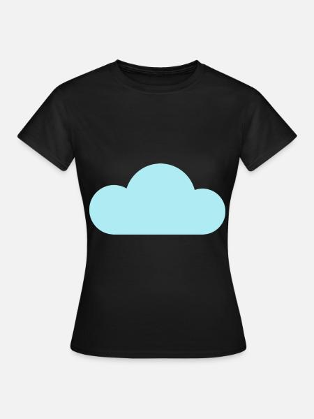 Nuvole design blu come Skype - Maglietta da donna - nero