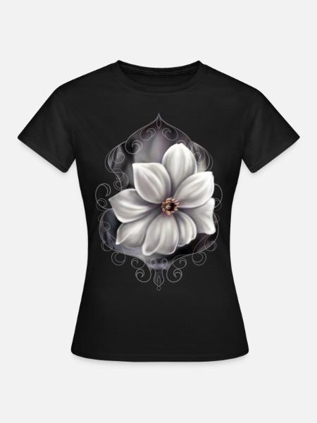 "The Melancholic Flower" - Women's T-Shirt - black