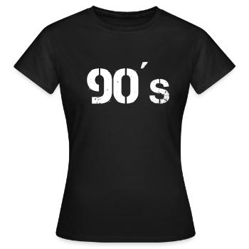 90er 90´s Neunziger Geschenkidee - Frauen T-Shirt - Schwarz - Vorne - AI Model Female 172 dark (172cm)