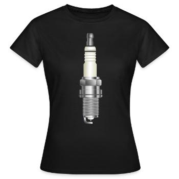 Réglage automatique de la bougie d'allumage - T-shirt Femme - noir - Devant - AI Model Female 172 dark (172cm)