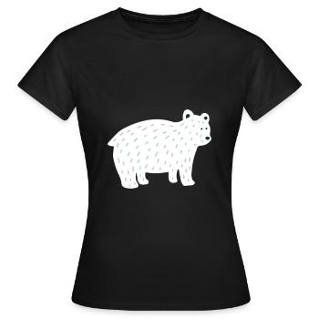 Eisbär | Bestseller | - Frauen T-Shirt - Schwarz - Vorne - AI Model Female 172 dark (172cm)