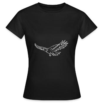 Adler | Bestseller | - Frauen T-Shirt - Schwarz - Vorne - AI Model Female 172 dark (172cm)