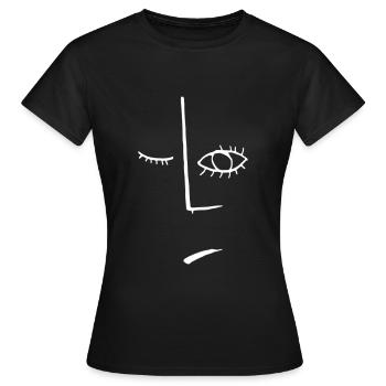 Artiste visage | Les best-sellers | - T-shirt Femme - noir - Devant - AI Model Female 172 dark (172cm)