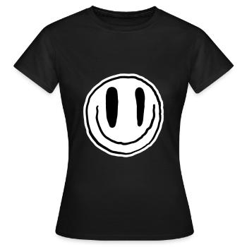 Lachender Emoji | Bestseller | - Frauen T-Shirt - Schwarz - Vorne - AI Model Female 172 dark (172cm)