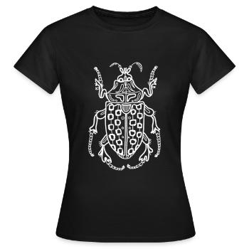 Illustration de t-shirt Cockchafer | Bestseller | - T-shirt Femme - noir - Devant - AI Model Female 172 dark (172cm)