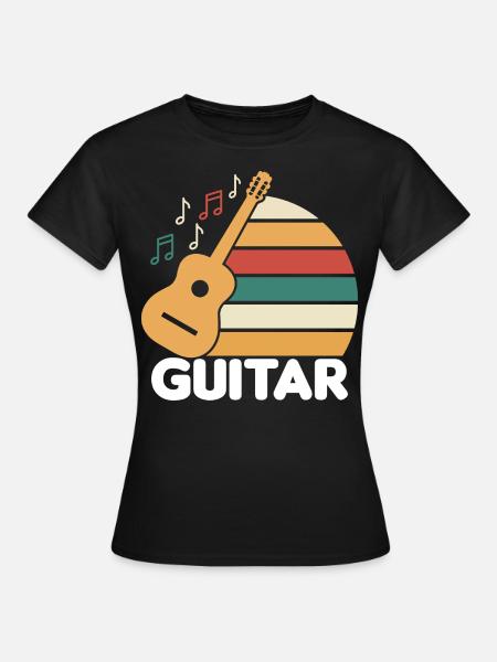 Gitarre spielen lernen - Frauen T-Shirt - Schwarz