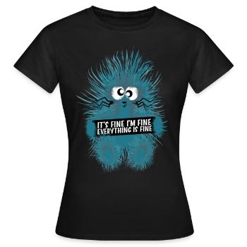 Lustiges Zitat Igel, es ist fein im fein - Frauen T-Shirt - Schwarz - Vorne - AI Model Female 172 dark (172cm)