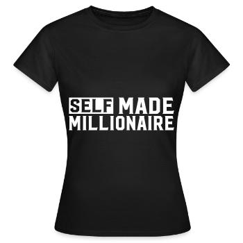 Millionnaire - T-shirt Femme - noir - Devant - AI Model Female 172 dark (172cm)