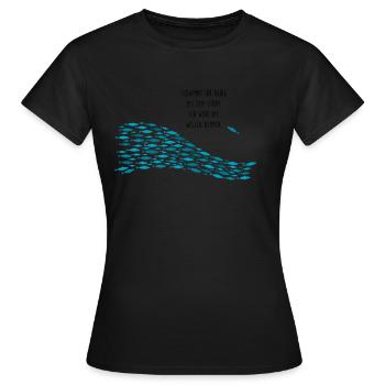 Swim against the tide - Women's T-Shirt - black - Front - AI Model Female 172 dark (172cm)
