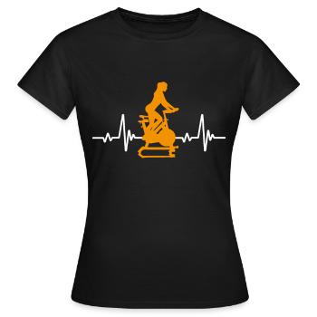 Herzfrequenz Indoor Cycling - Frauen T-Shirt - Schwarz - Vorne - AI Model Female 172 dark (172cm)
