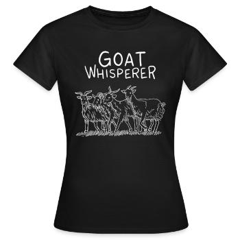 Goats Whisperer Goats Animals Farmer Gift - Women's T-Shirt - black - Front - AI Model Female 172 dark (172cm)