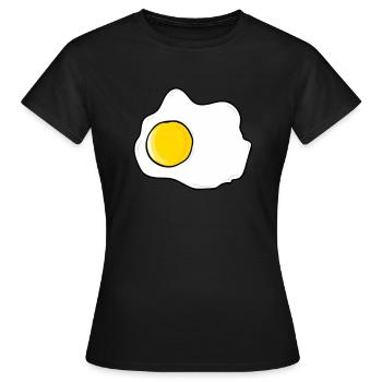 Oeuf au plat - oeufs - T-shirt Femme - noir - Devant - AI Model Female 172 dark (172cm)