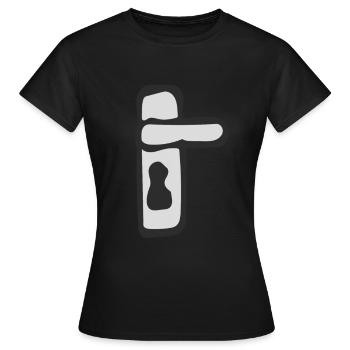 Une poignée de porte - T-shirt Femme - noir - Devant - AI Model Female 172 dark (172cm)