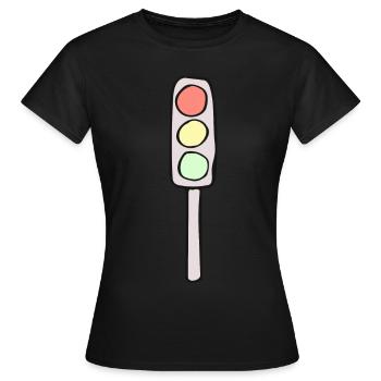 Ampel - Frauen T-Shirt - Schwarz - Vorne - AI Model Female 172 dark (172cm)