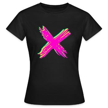 marque - T-shirt Femme - noir - Devant - AI Model Female 172 dark (172cm)