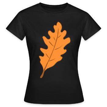 Chêne - feuille - automne - T-shirt Femme - noir - Devant - AI Model Female 172 dark (172cm)