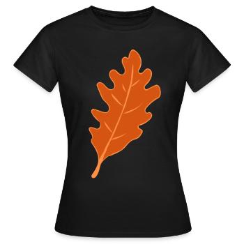 Chêne - Feuille de chêne - Automne - T-shirt Femme - noir - Devant - AI Model Female 172 dark (172cm)