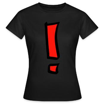 Points d’exclamation - T-shirt Femme - noir - Devant - AI Model Female 172 dark (172cm)